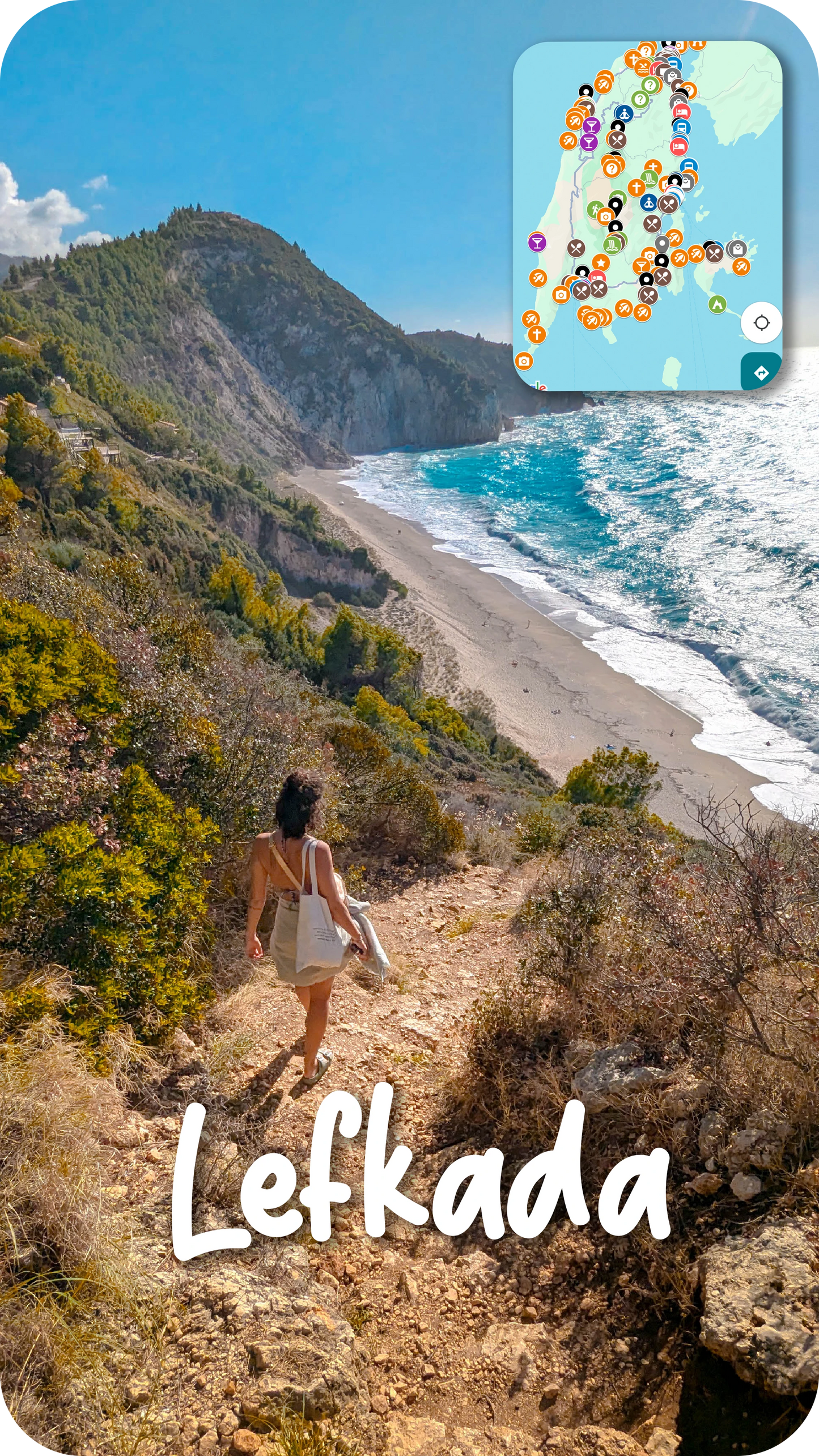 Lefkada Greece hidden beach